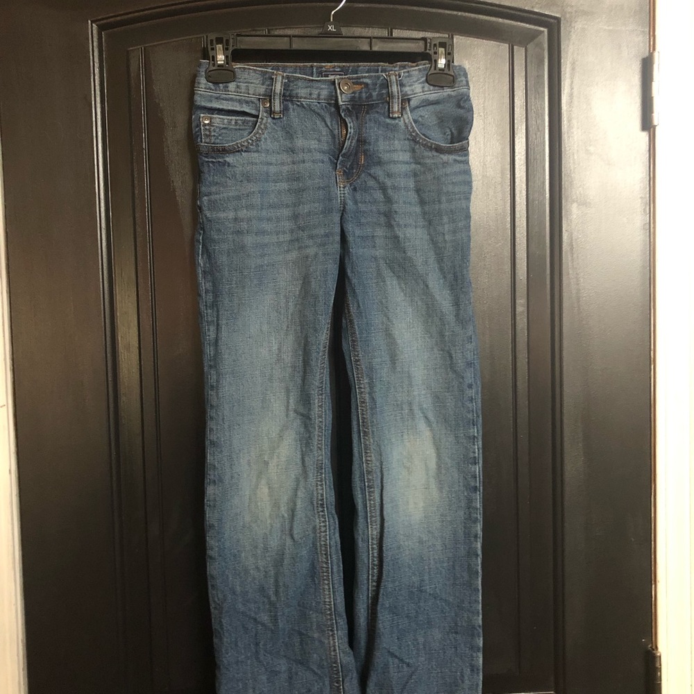Boys Gap bootcut jeans.